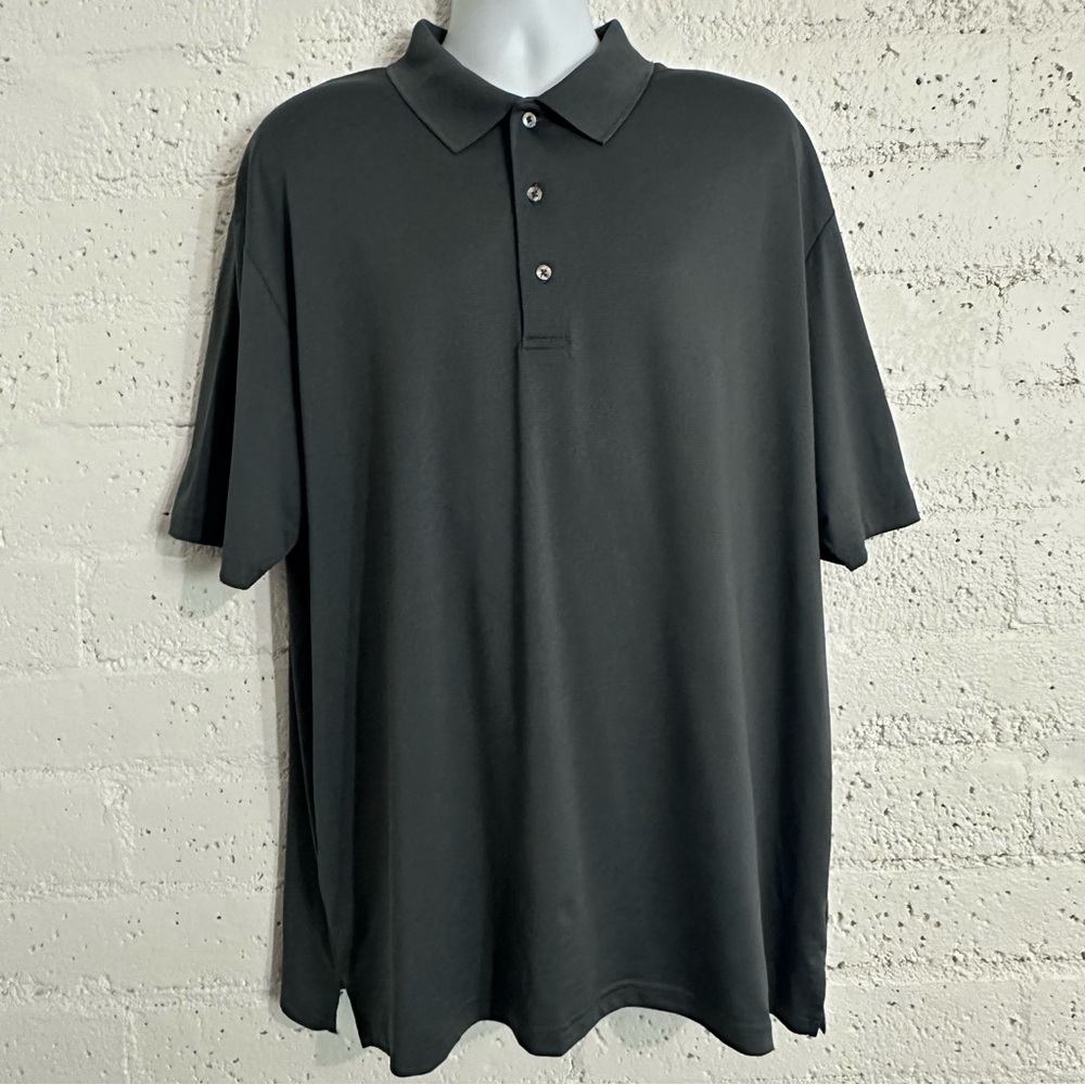 PGA Tour Mens Polo Shirt XXL Gray Motionflux 360 Short Sleeve Golf Stretch N15